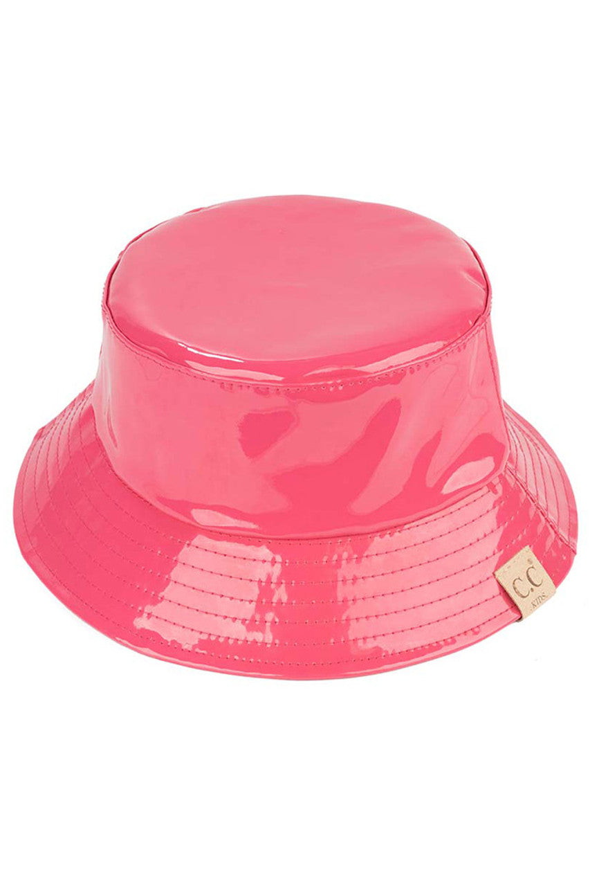 C.C Kids Shiny Reflective Enamel Rain Bucket Hat