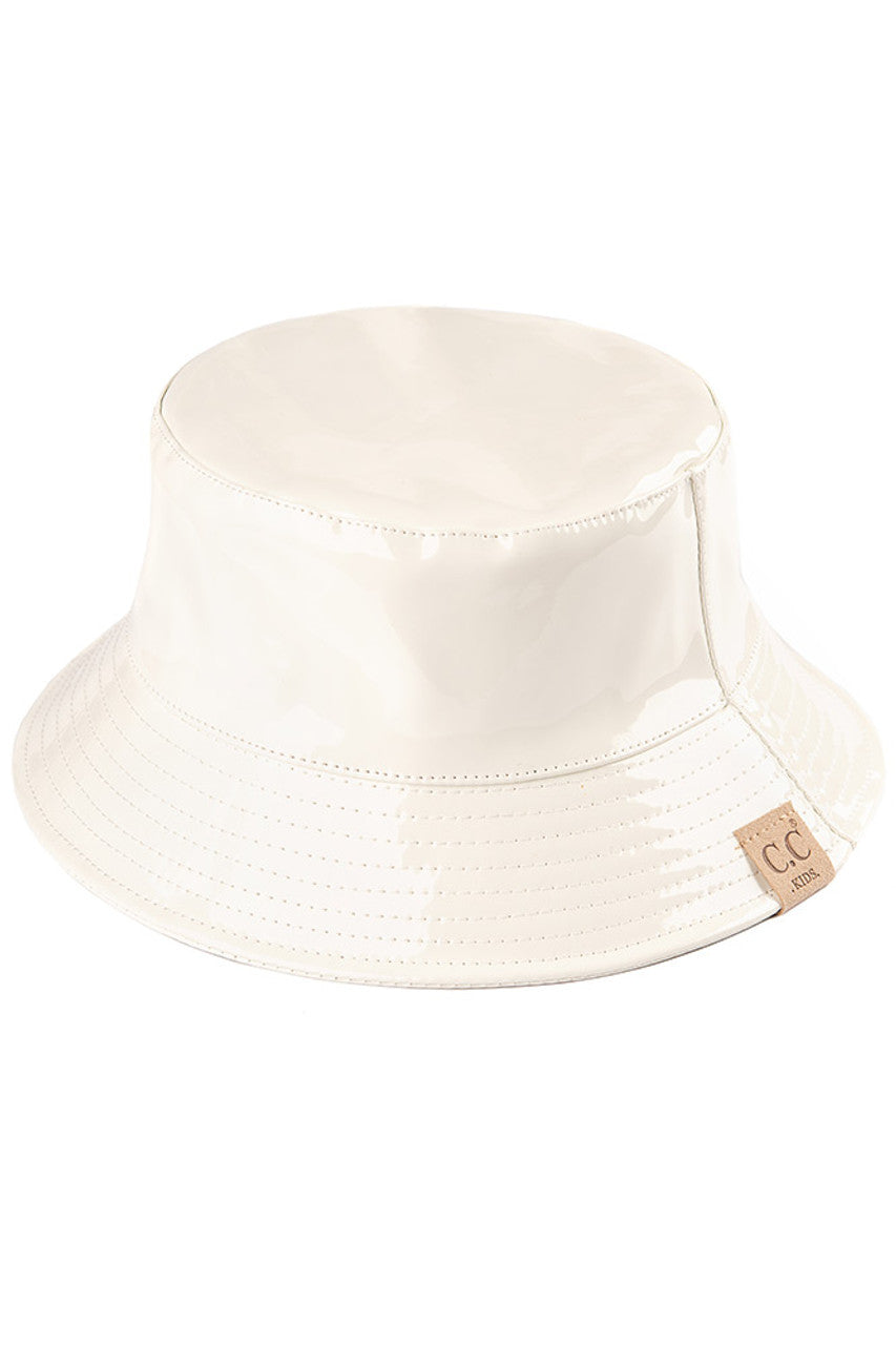C.C Kids Shiny Reflective Enamel Rain Bucket Hat