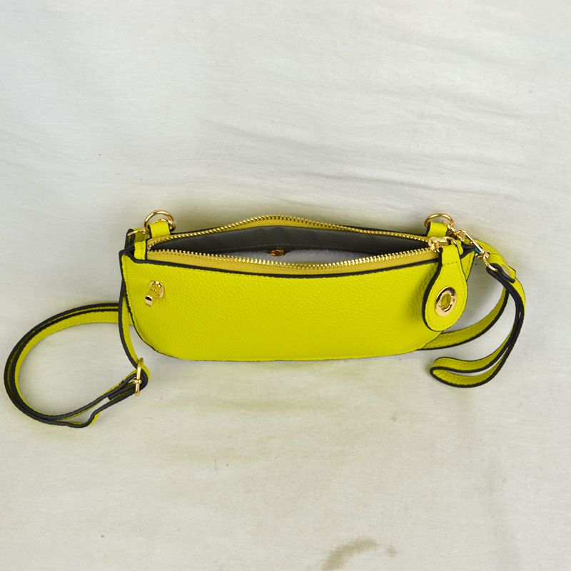 Pebbled Crossbody Clutch Bag with Removable Straps - Crossbody Bag