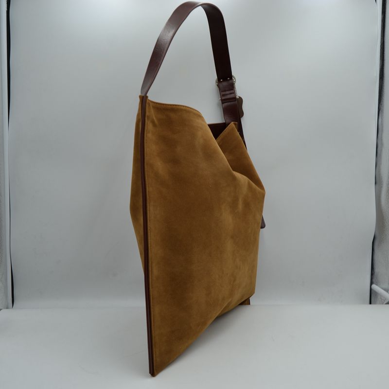 Slouchy Hobo Shoulder Bag with Adjustable Buckle Strap - Shoulder Bag