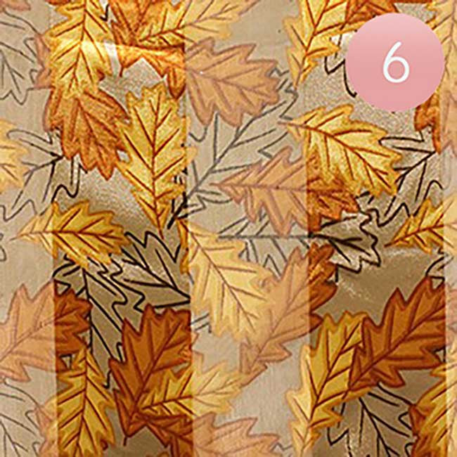 Beige 6PCS Silk Feel Striped Leaf Print Scarf, offers a luxurious feel with a timeless design. Crafted from a lightweight, airy fabric - each one features a beautiful striped leaf print. Enjoy the versatile look with any outfit. Ideal gift choice for fashion-forwarded friends and family members.