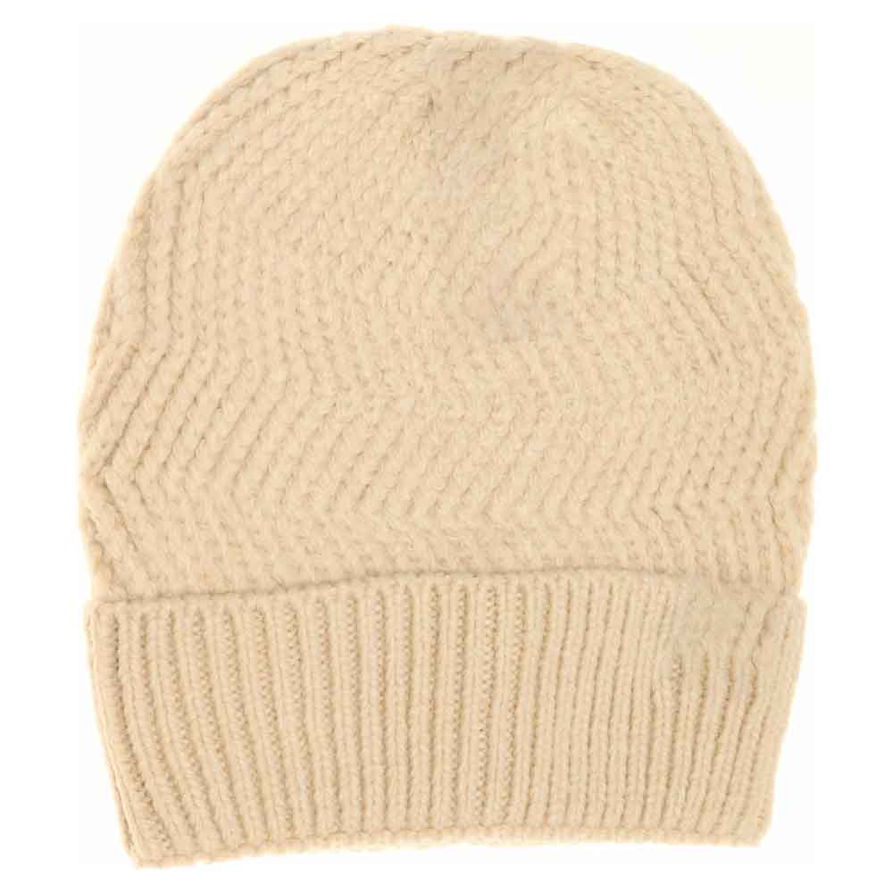 C.C Chevron Knitted Beanie With Cuff Hat