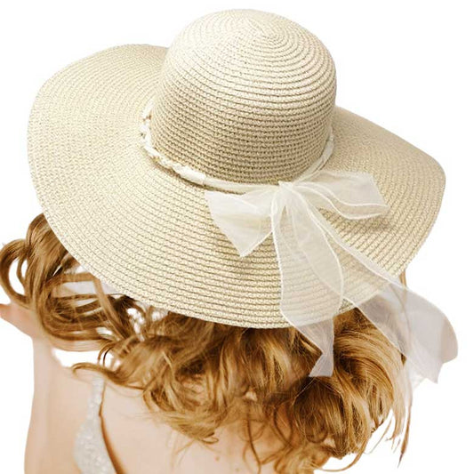 Beige Rhinestone Pearl Twisted Bow Band Pointed Straw Sun Hat, Step into the sun with style and elegance with our straw sun hat. Adorned with beautiful rhinestones and pearls, this hat is perfect for any outdoor occasion. Stay cool and protected while looking chic and sophisticated. Make a statement with this!