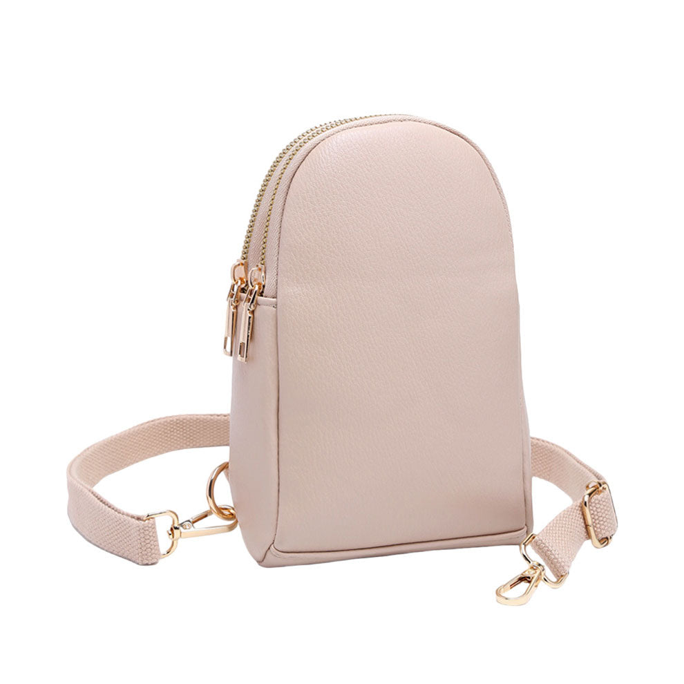 Beige Solid Faux Leather Sling Bag, is the perfect combination of style and convenience. Crafted from durable faux leather, it can withstand daily wear and tear and its adjustable shoulder strap ensures a comfortable fit. Perfect Birthday Gift, Anniversary Gift, Mother's Day Gift, Graduation Gift, Valentine's Day Gift.