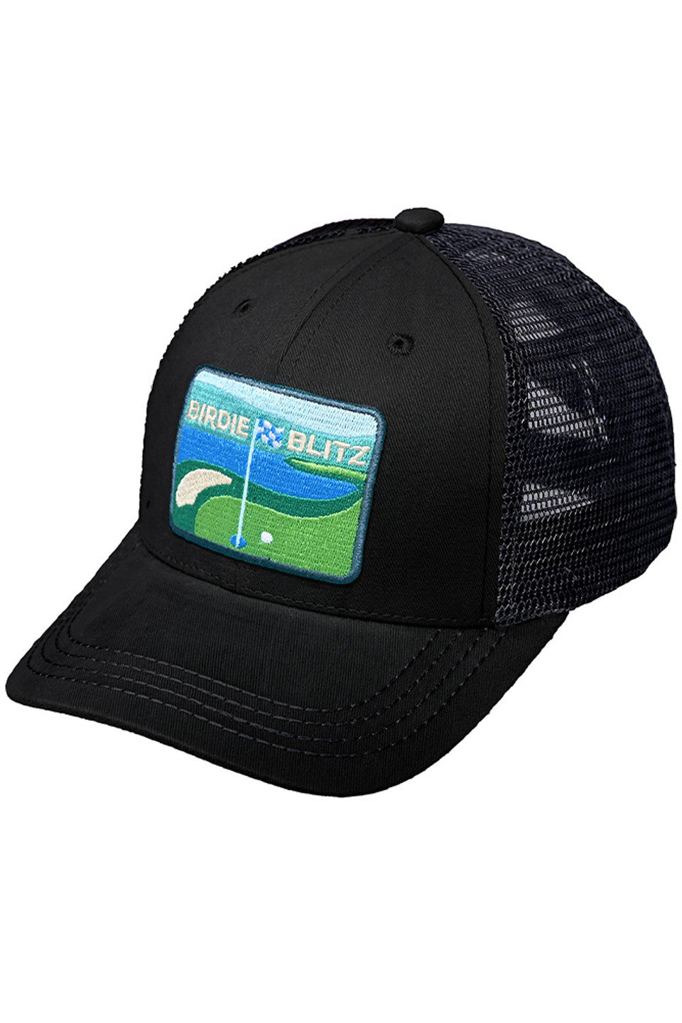 Black C.C BIRDIE BLITZ Embroidery Patch Baseball Cap is the perfect addition to your wardrobe. Made with an expertly embroidered patch, this cap offers a touch of style and sophistication. Its comfortable design ensures a secure fit, making it the go-to accessory for any outdoor activity.