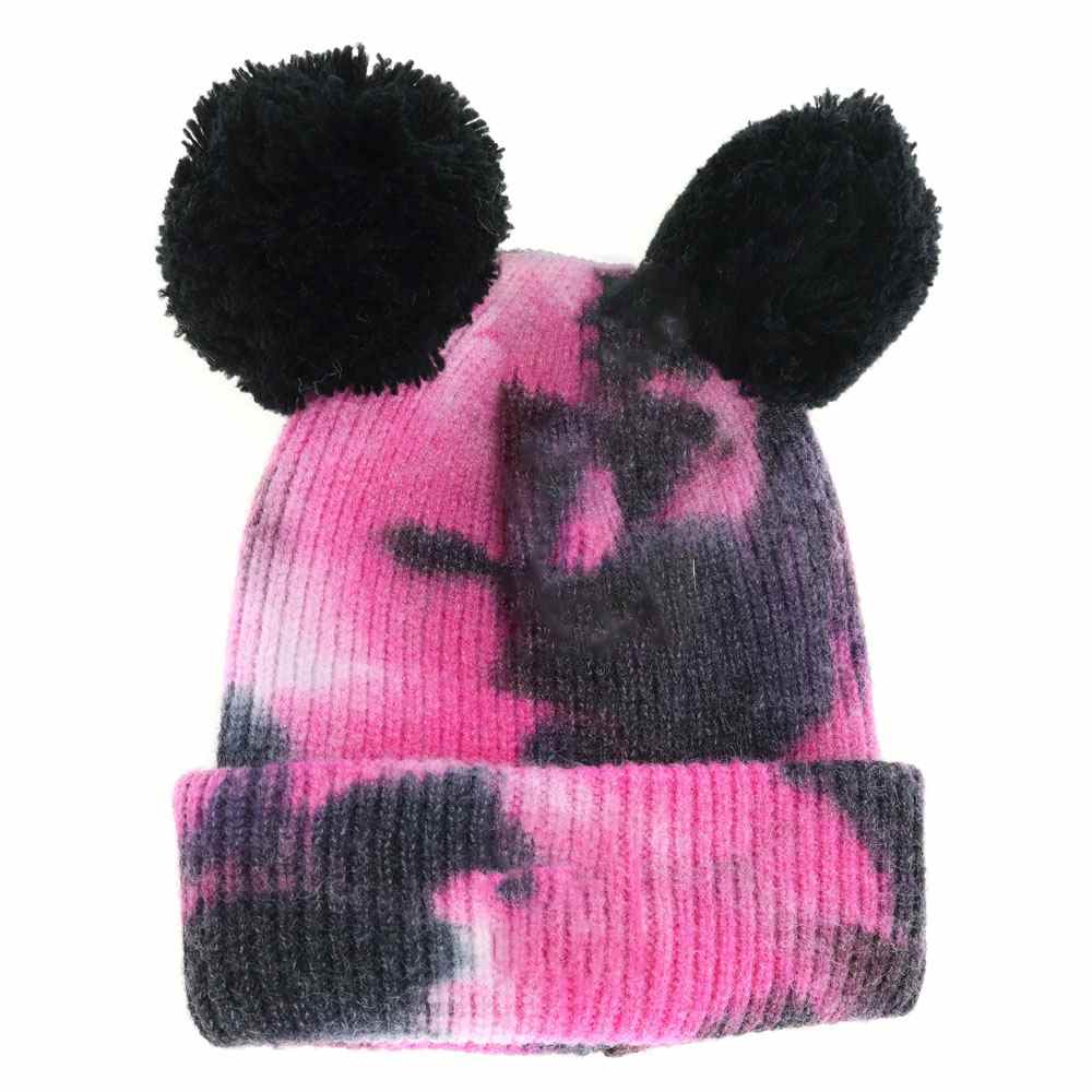 Black-HotPink BABY Tie Dye Double Fur Pom C.C Beanie combines cozy warmth with playful style, featuring a soft double-layered knit for extra insulation. Its vibrant tie-dye pattern adds a trendy, youthful touch, while the plush double fur pom offers a charming accent. Designed for delicate baby heads, this beanie ensures comfortable wear and keeps little ones snug during cooler days. Ideal for everyday outings or as a stylish statement accessory in any baby wardrobe.