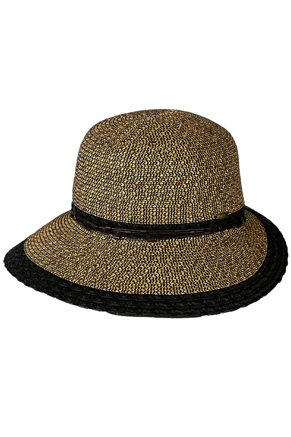 C.C Wood Embellishment String Band Brim Hat
