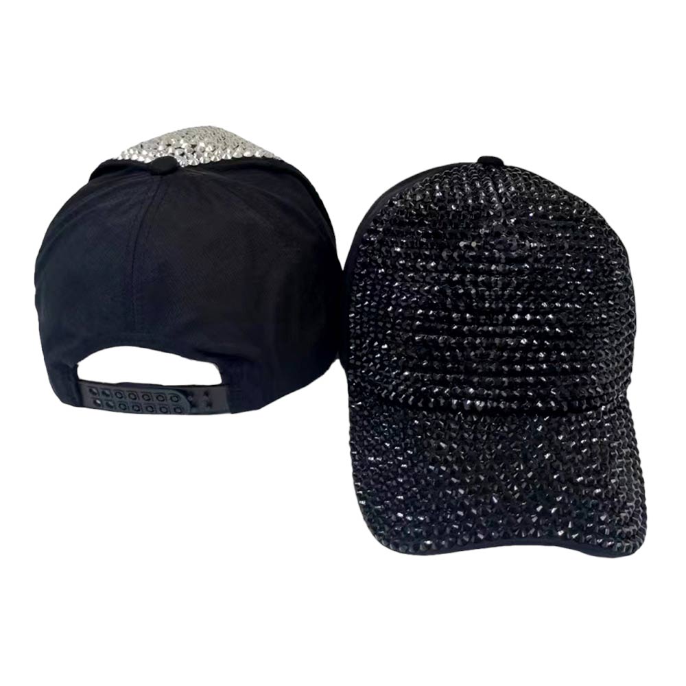 Black Trendy Bling Studded Baseball Cap, this stylish baseball cap is the perfect accessory for any casual outing. Comfortable and perfect for keeping the sun off of your face. Ideal for travelers who are on vacation or just spending some time in the great outdoors. This cap is a fantastic gift for your loved one.