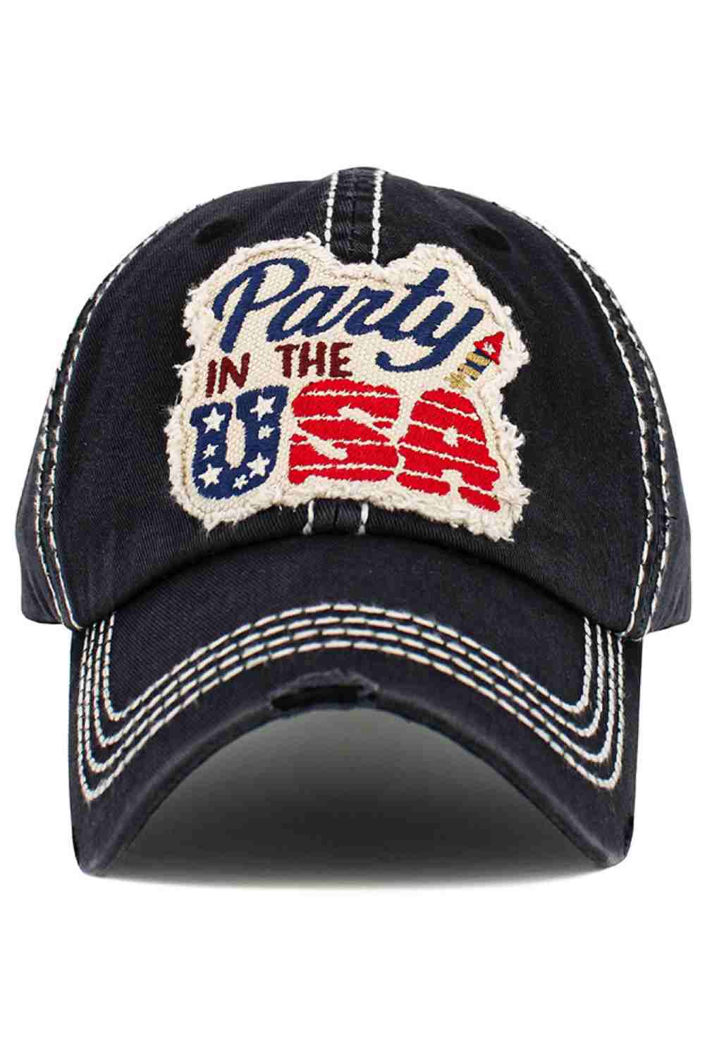 Bring fun, retro vibes to your look with the Party in the USA Vintage Baseball Cap, designed for a relaxed, worn-in style. Comfortable and easy to adjust, it’s perfect for festivals, casual outings, or adding a playful statement to your everyday outfit.