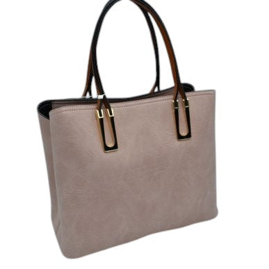 Blush Solid Faux Leather Tote Bag Shoulder Bag, is perfect for the modern woman. Crafted with genuine faux leather, this stylish bag is durable, light, and spacious, and with adjustable straps, it is perfect for everyday use. Its sleek design will have you turning heads wherever you go.