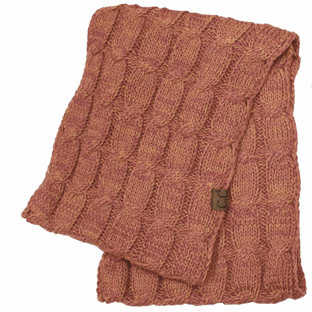 C.C Two Tone Cable Infinity Scarf