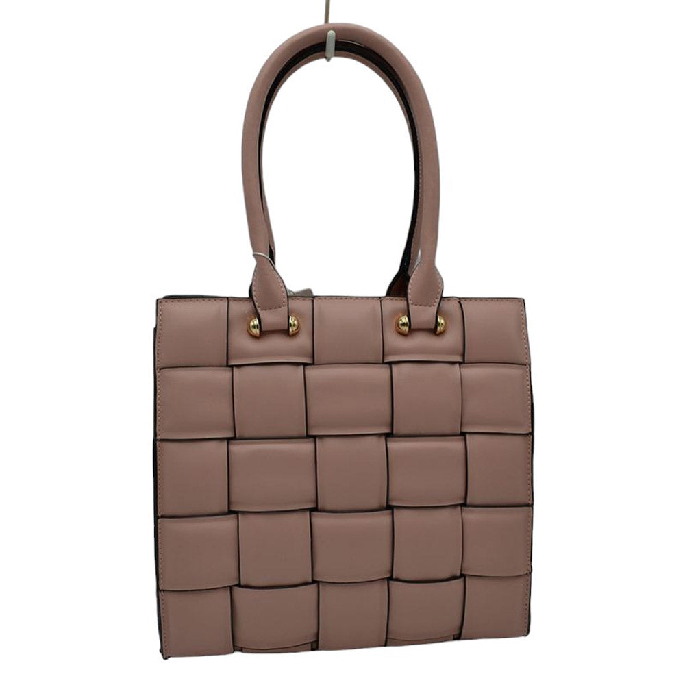 Dark Faux Leather Top Handle Cassette Tote Bag, is the perfect accessory for any occasion. Crafted with durable faux leather material, it is strong and reliable. It features a top handle for easy carrying and a cassette shape to aid in keeping the bag lightweight and stylish. Perfect for everyday use or as a lovely gift.