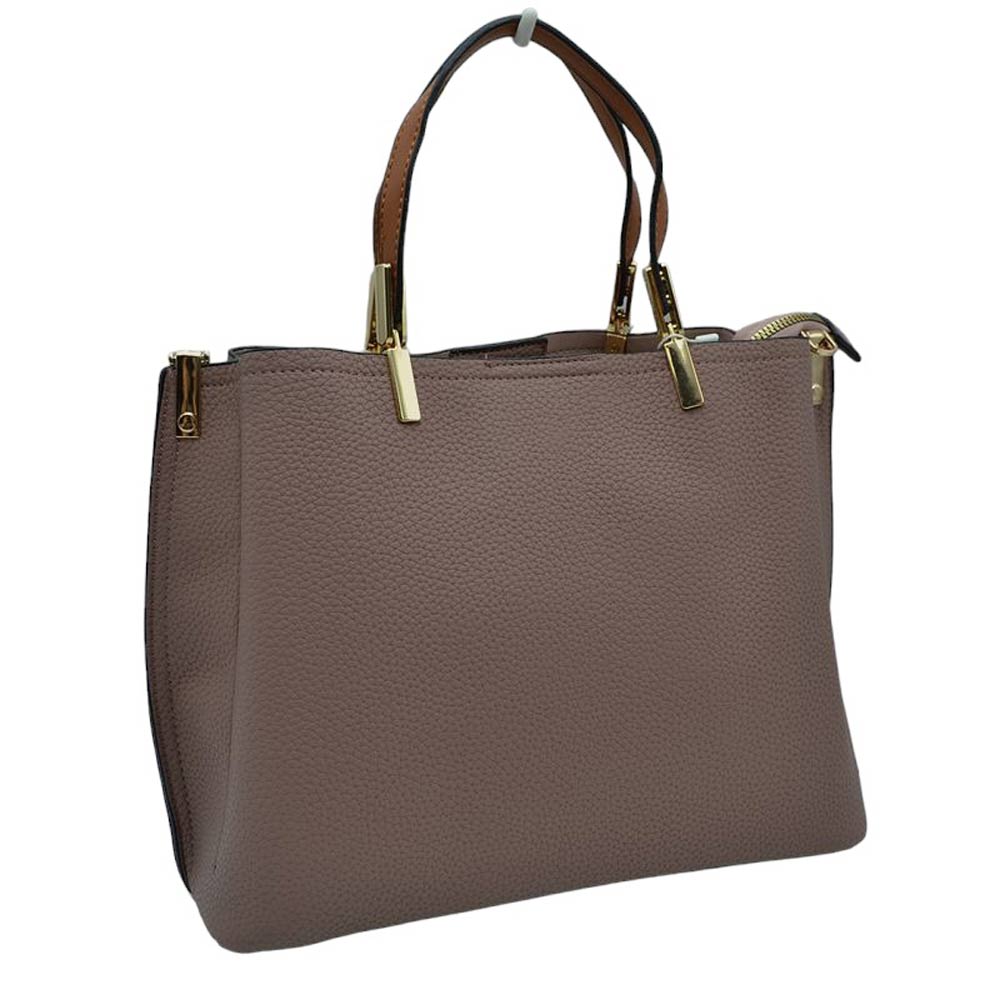 Dark Blush Simpler Times Bucket Crossbody Bags For Women. A great everyday casual shoulder bag composed of Faux leather. A simple design with subtle gold hardware details on the closure. Magnetic snap closure for an inner zipper pouch opening spacious to hold your phone, wallet, and other essentials securely.