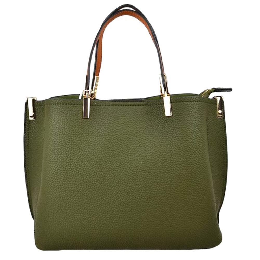 Dark Green Simpler Times Bucket Crossbody Bags For Women. A great everyday casual shoulder bag composed of Faux leather. A simple design with subtle gold hardware details on the closure. Magnetic snap closure for an inner zipper pouch opening spacious to hold your phone, wallet, and other essentials securely.