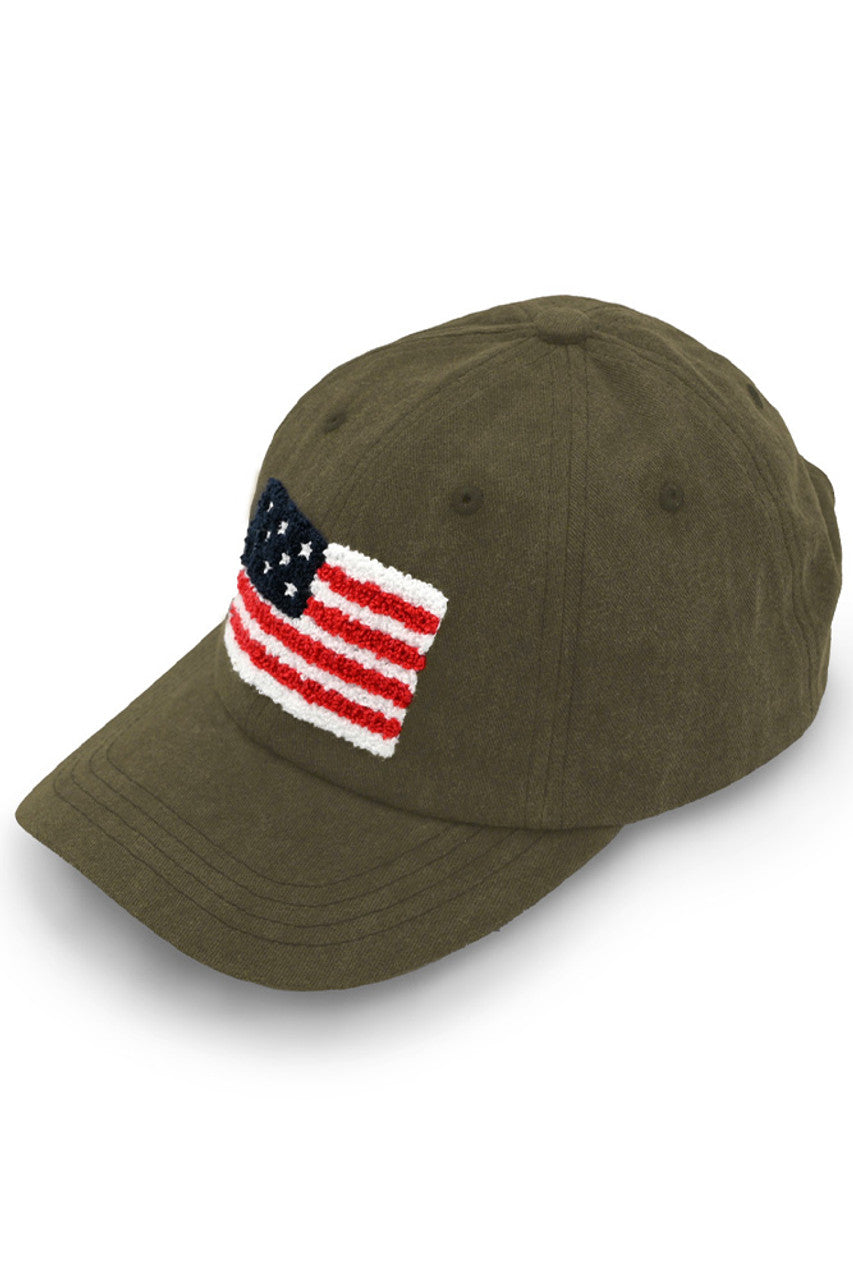 Dark Olive C.C American Flag Chenille Patch Baseball Cap is a great accessory for patriotic individuals. The chenille patch adds a stylish and unique touch to the classic baseball cap design. Made with durable materials, it provides both comfort and durability. Show off your American pride with this cap.