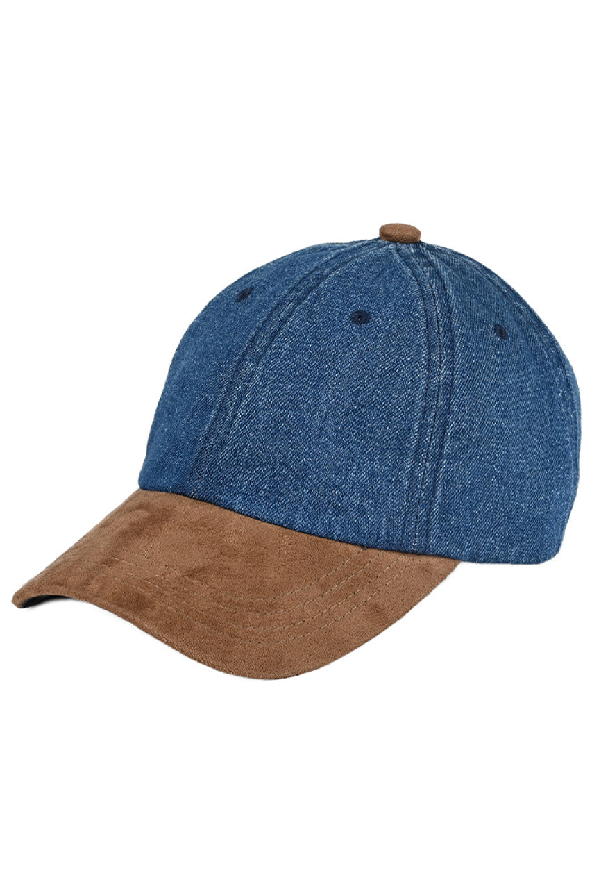 C.C Two Tone Cotton Twill Denim Baseball Cap - Denim - Baseball Cap