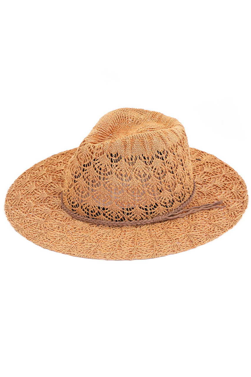 Desart C.C. Horseshoe Lace Knitting Panama Hat is a must-have accessory for any fashion-forward individual. Its beautiful lace knit design adds a touch of elegance to any outfit, while the high-quality materials ensure durability and comfort. Stay stylish and protected from the sun with this iconic hat.