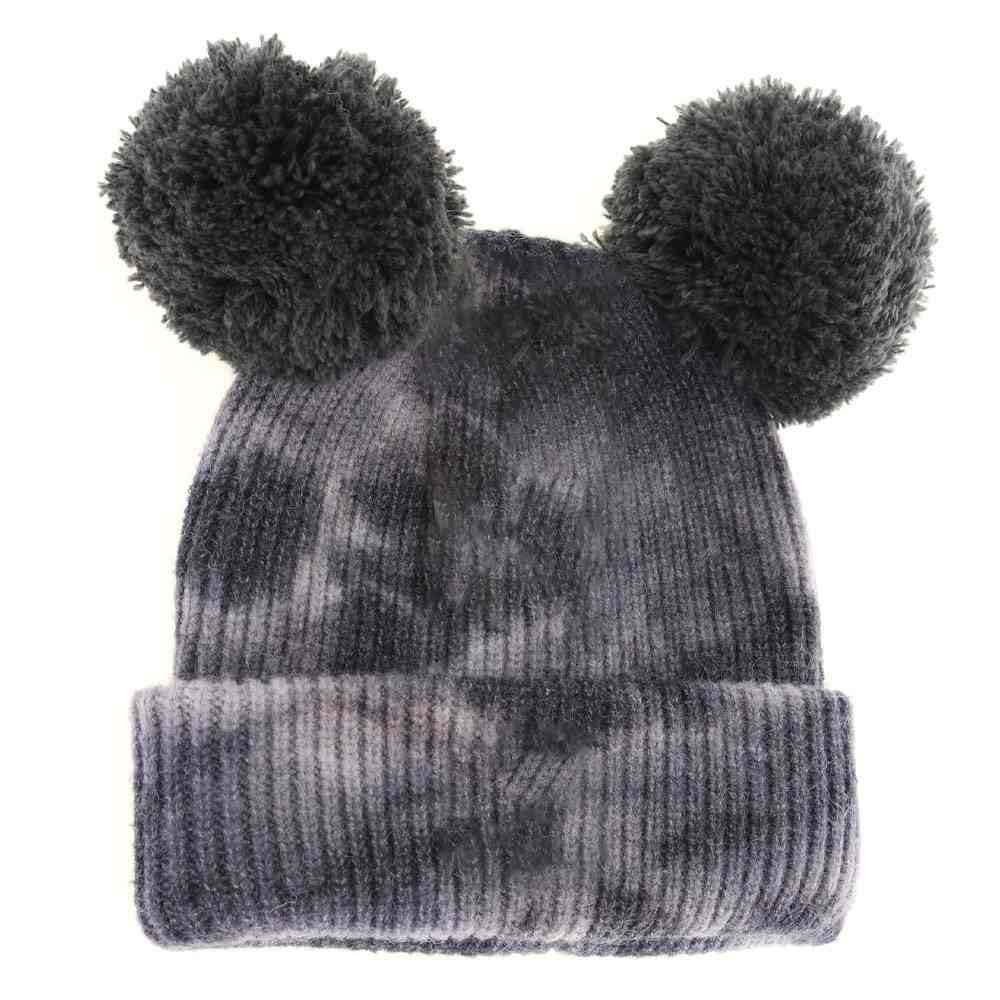 Dk.Grey-Lt.Grey BABY Tie Dye Double Fur Pom C.C Beanie combines cozy warmth with playful style, featuring a soft double-layered knit for extra insulation. Its vibrant tie-dye pattern adds a trendy, youthful touch, while the plush double fur pom offers a charming accent. Designed for delicate baby heads, this beanie ensures comfortable wear and keeps little ones snug during cooler days. Ideal for everyday outings or as a stylish statement accessory in any baby wardrobe.