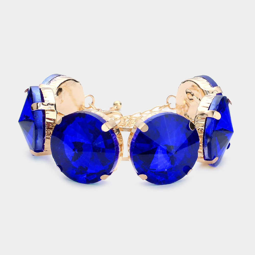 Madeline Love Sapphire Round Stone Evening Bracelet - Bracelets