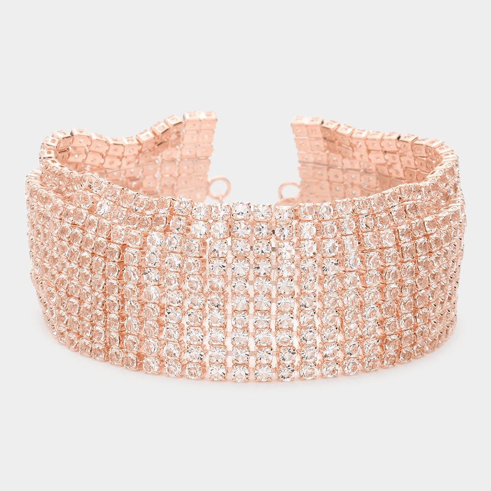 Madeline Love Rose Gold CZ Stone Pave Evening Bracelet