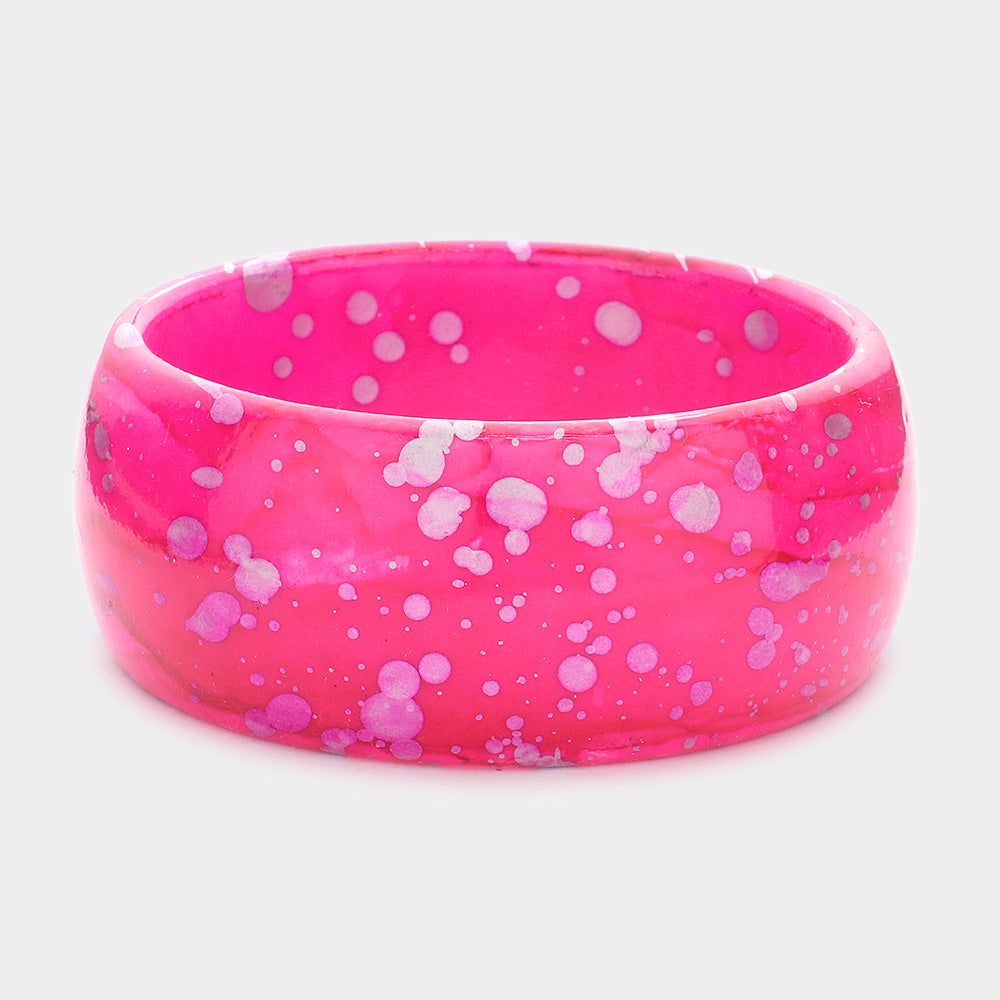 Madeline Love Pink Splash Print Bangle Bracelet - Bracelets