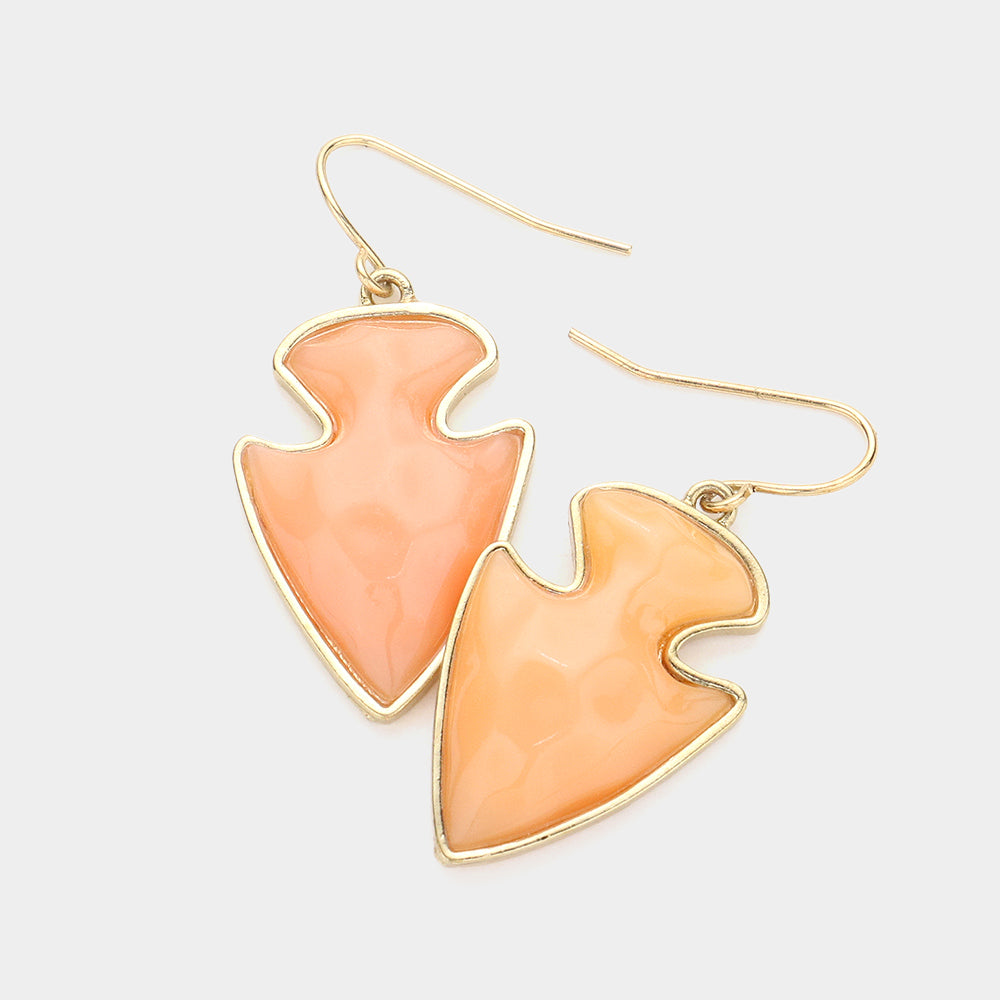 Madeline Love Peach Arrowhead earrings