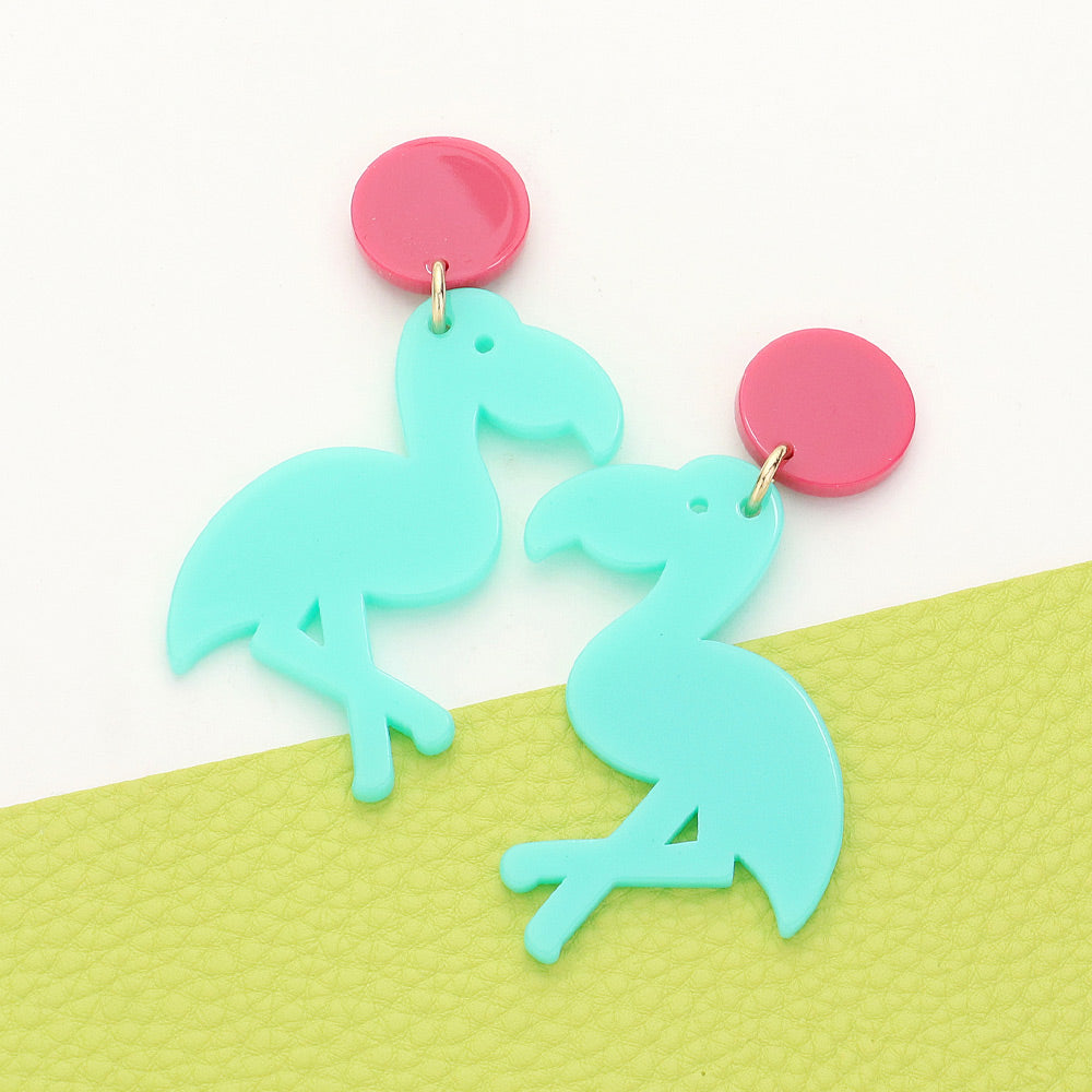 Madeline Love Mint Toucan Resin Post Earrings