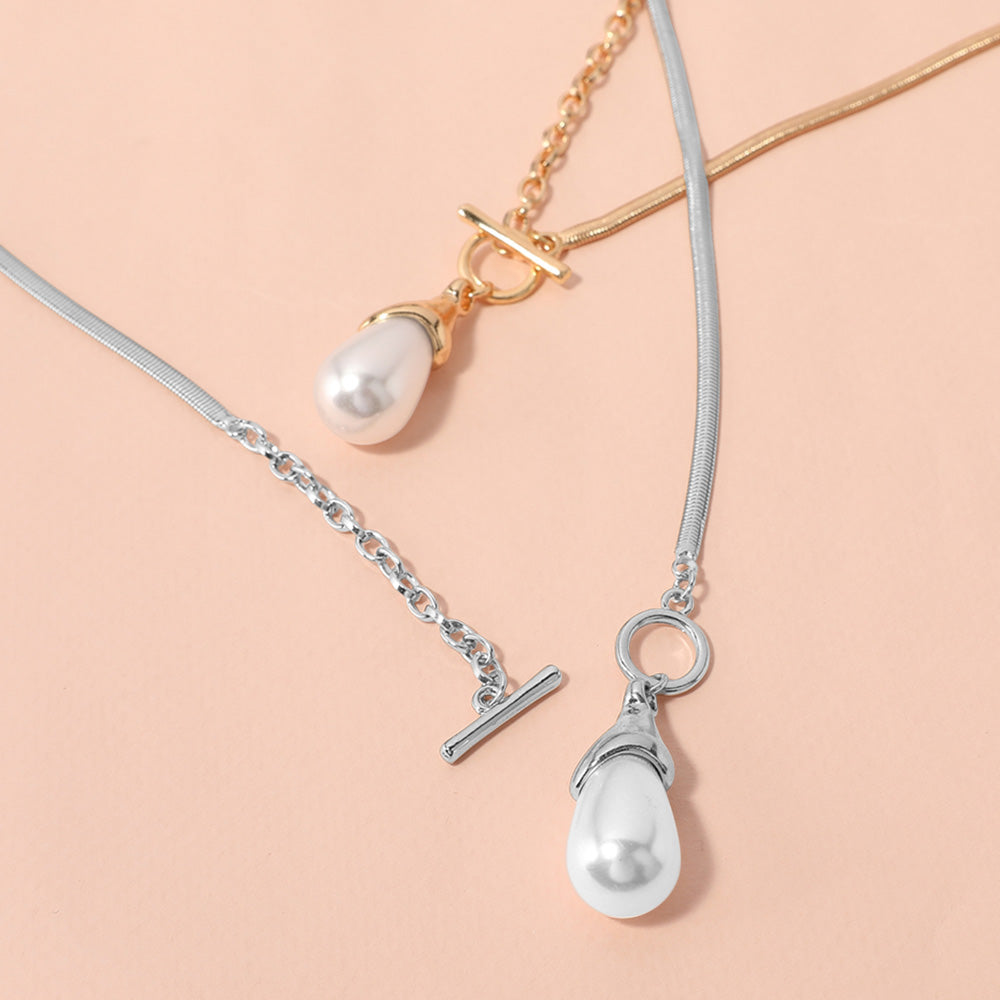 Madeline Love Gold SECRET BOX_Pearl Toggle Pendant Necklace - Necklaces - extra
