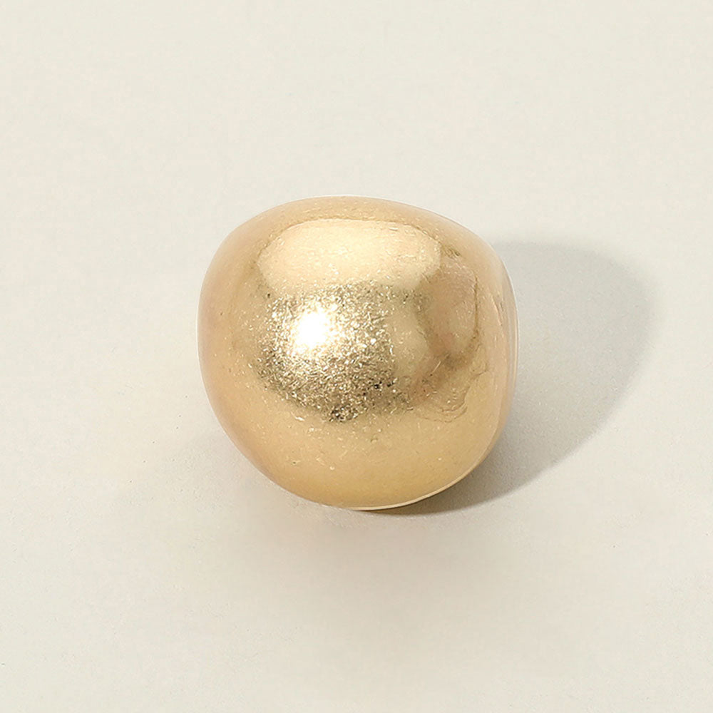 Madeline Love Gold Textured Metal Dome Stretch Ring - Jewelry