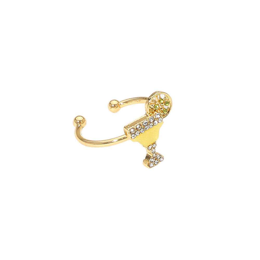 Madeline Love Gold SECRET BOX_Genuine Gold Dipped Stone Pave Cocktail Glass Accent Adjustable Ring - Hair Accessories - extra