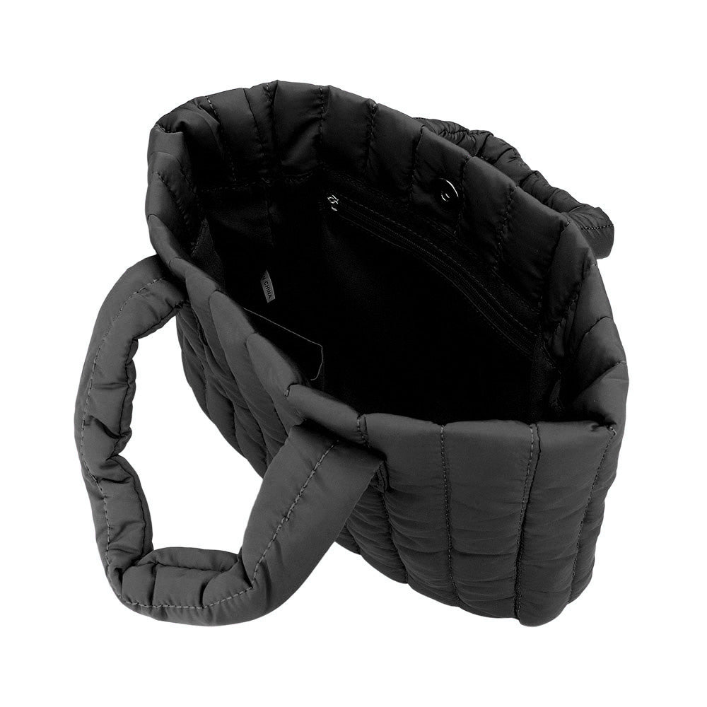 Madeline Love Black Quilted Padded Hand Bag / Tote Bag - Bags & Wallets - extra