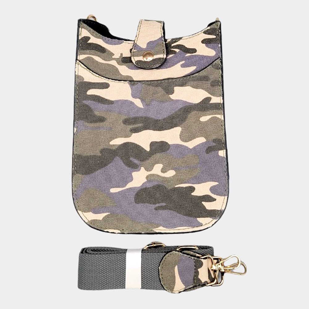 Madeline Love Gray Camouflage Patterned Crossbody Bag - Bags & Wallets