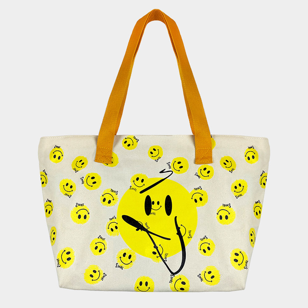 Madeline Love Yellow Smile Patterned Shoulder Bag - Bags & Wallets