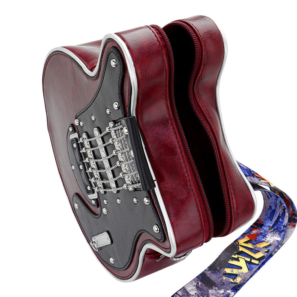 Madeline Love Blue Electronic Guitar Shaped Crossbody Bag - Bags & Wallets - extra