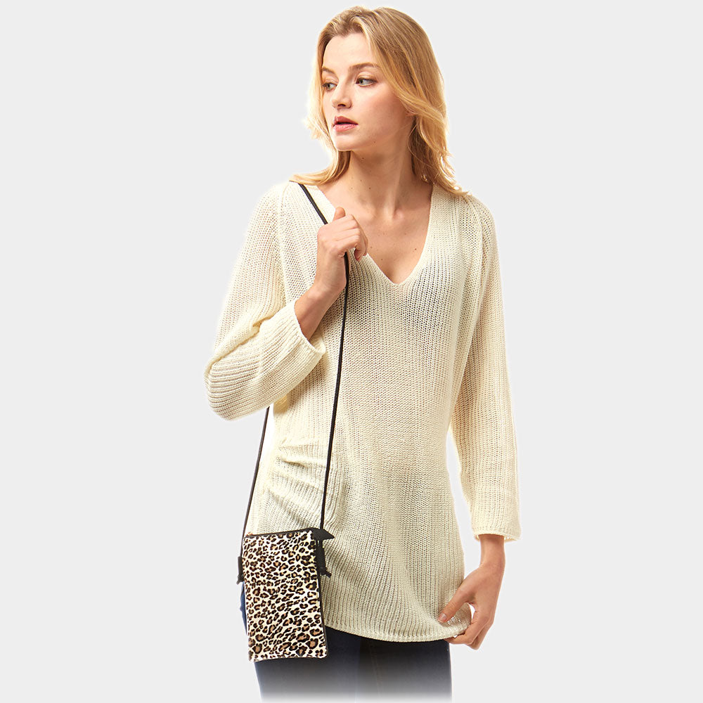 Madeline Love Black, Silver Animal Print Crossbody Bag - Bags & Wallets