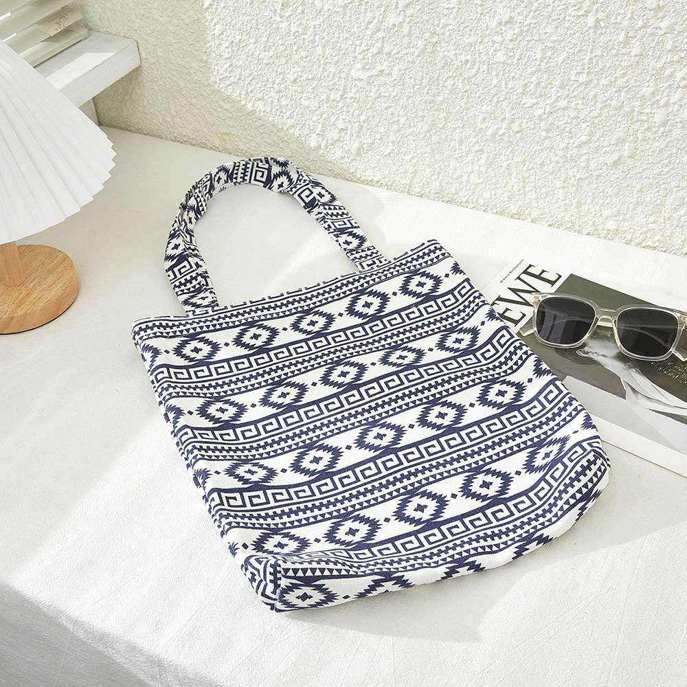 Madeline Love Navy Aztec Patterned Eco Shoulder Bag - Bags & Wallets - desc