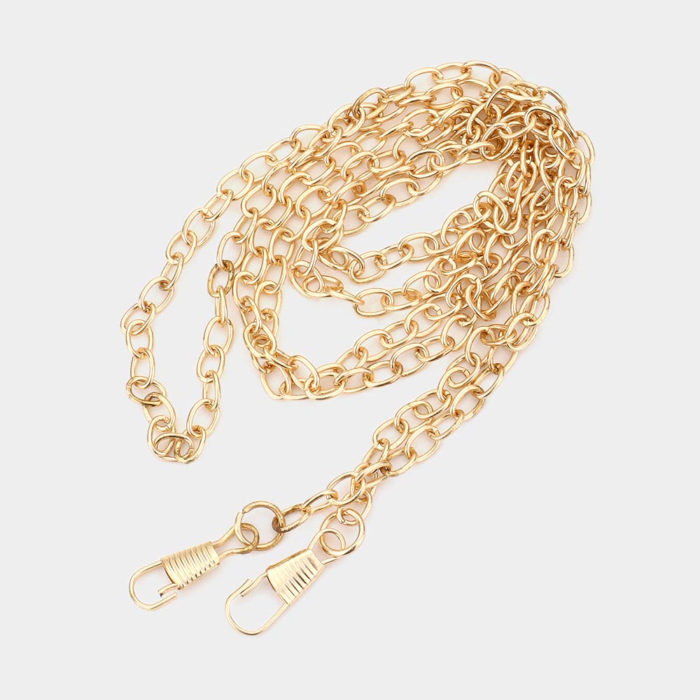 Madeline Love Gold Bling Round Fanny Pack / Belt / Crossbody Bag - Bags & Wallets - desc