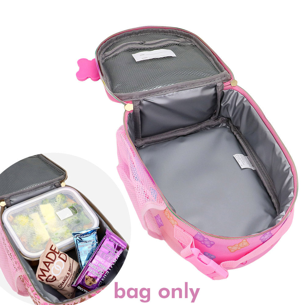 Madeline Love Pink HOT FOCUS - Kids Stylish Insulated Water Repellent Lunch Bag with Fun Keychain - Bags & Wallets - extra