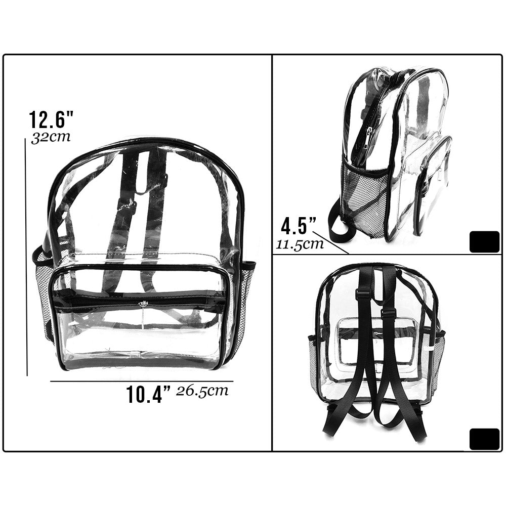 Madeline Love Black, Clear Clear Transparent Backpack - Bags & Wallets - desc