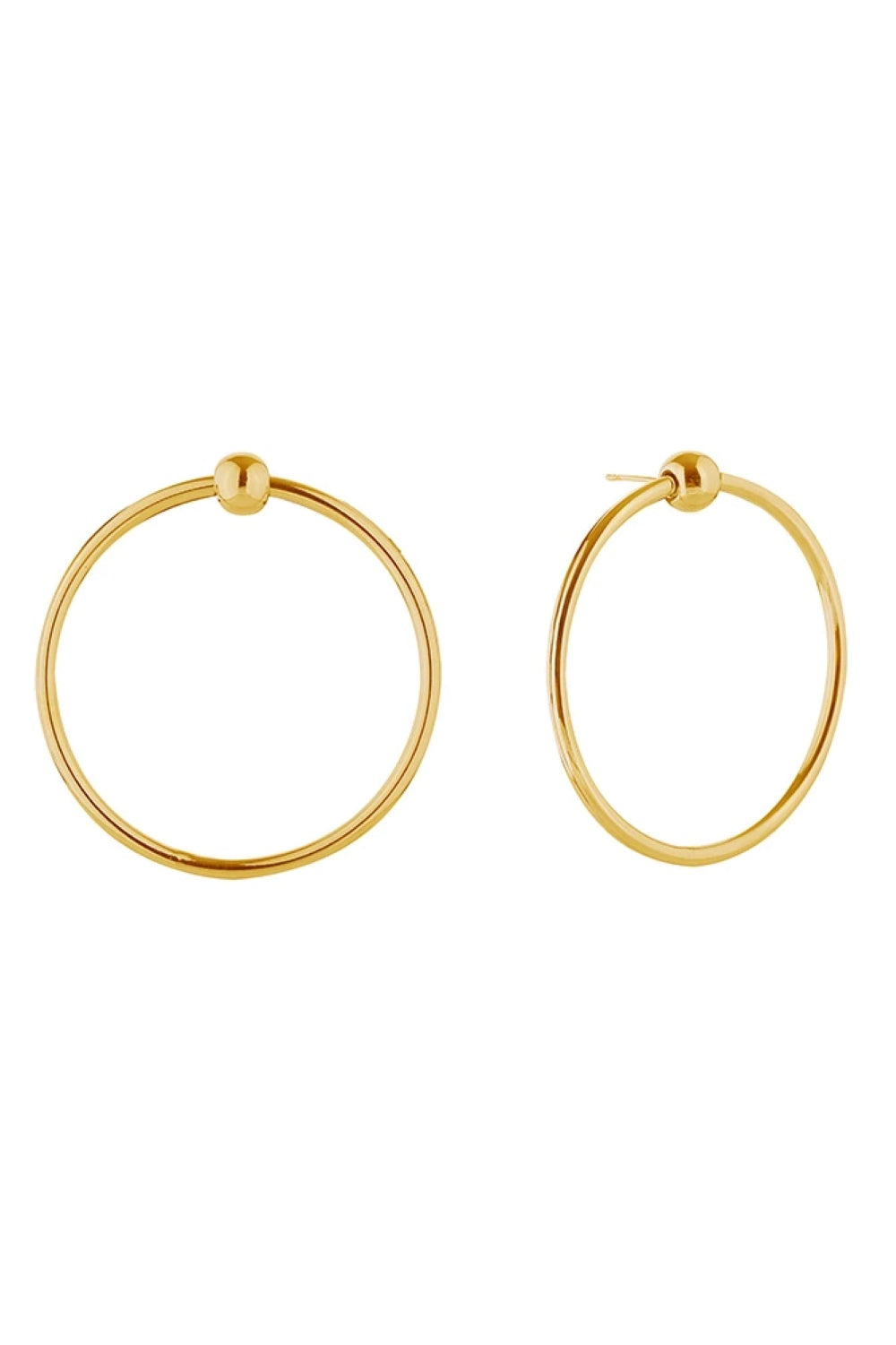 Gold Elevate your everyday look with these stunning 14K Gold/White Gold Dipped Faye Knocker Post Earrings. Crafted from hypoallergenic brass, these beautifully designed earrings feature a classic knocker style with a generous 5cm diameter that makes a sophisticated statement. Perfect for sensitive ears, these earrings are lead and nickel compliant, ensuring comfort and safety for all-day wear.
