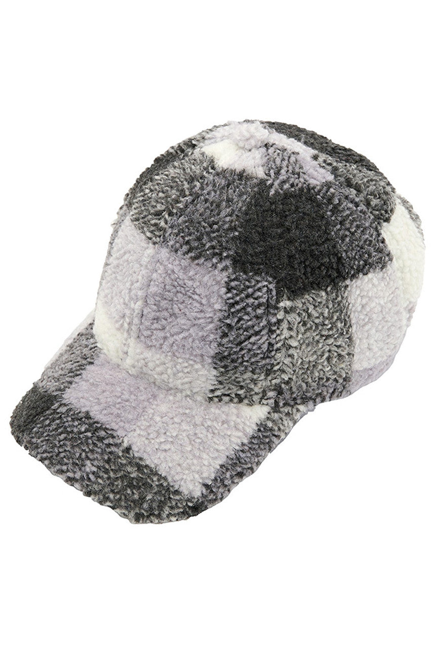 Gray C.C CHECKERED PATTERN BASEBALL CAP features a classic checkered pattern design, making it a stylish and versatile accessory for any outfit. Made from high-quality materials, it offers both comfort and durability. Perfect for a sporty and fashion-forward look.