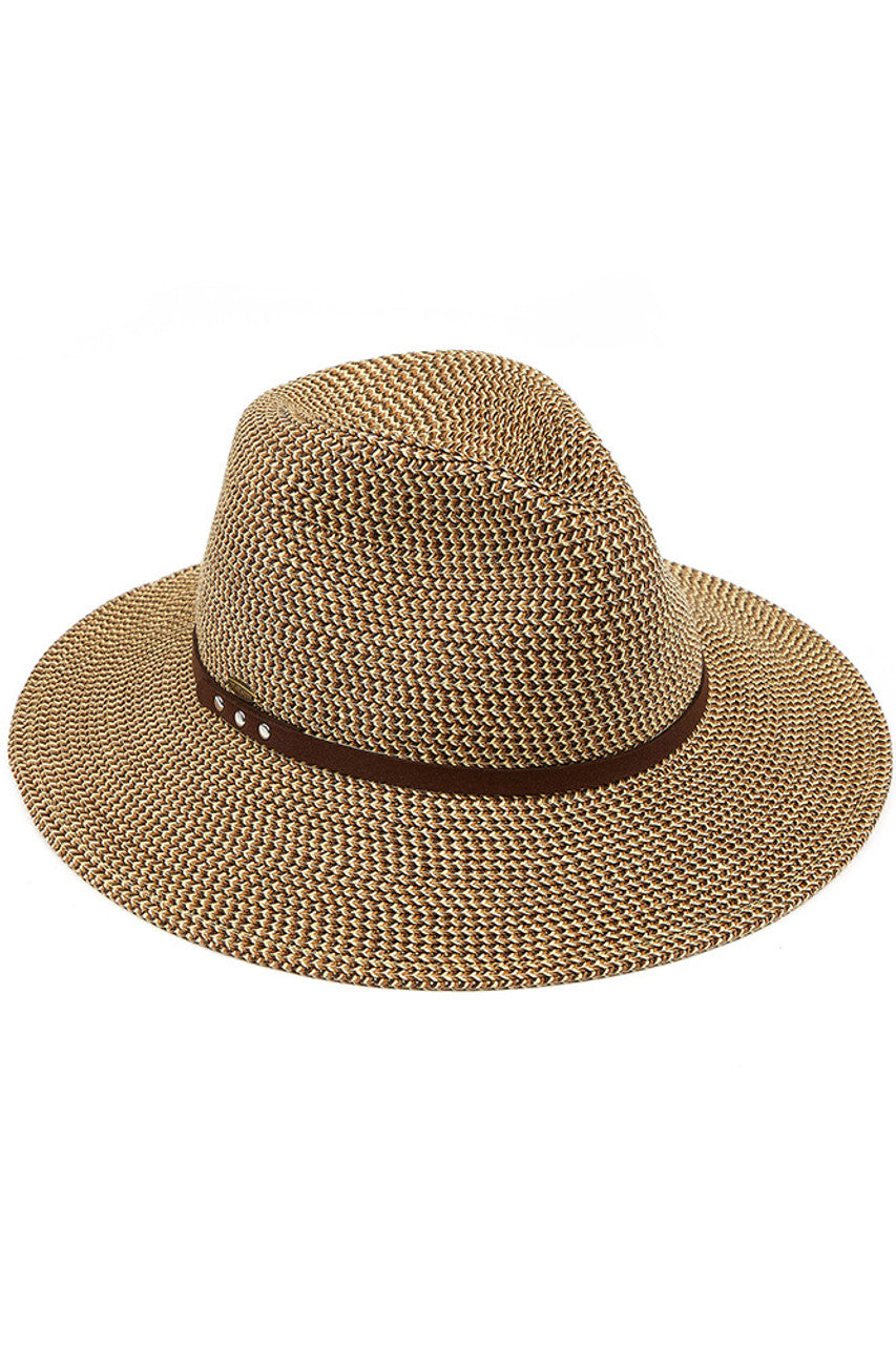 Gray C.C Suede Band Trim Panama Sun Hat offers both style and functionality. Its suede band trim adds a touch of elegance, while its panama design protects you from the sun's harmful rays. Made with high-quality materials, this hat is a must-have for your sunny adventures.