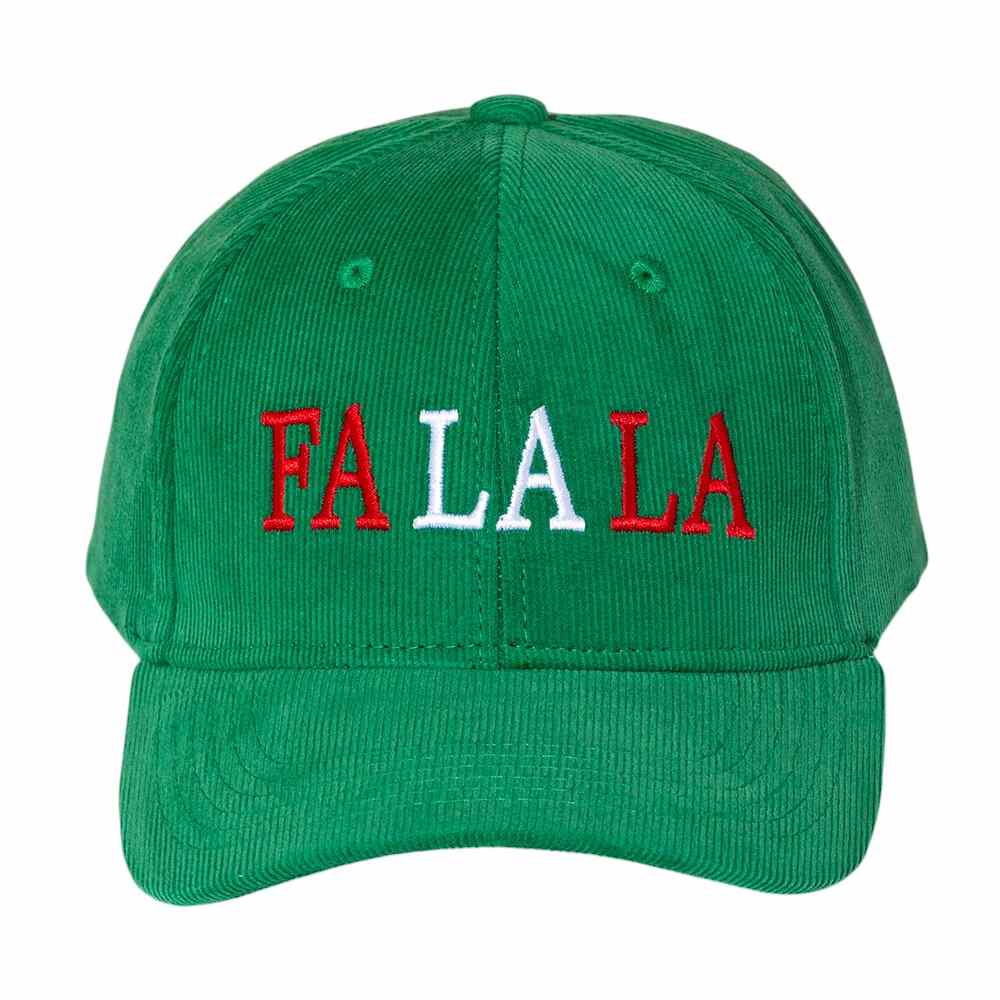 FA LA LA Message Embroidered Five Panel Canvas Snapback Baseball Cap