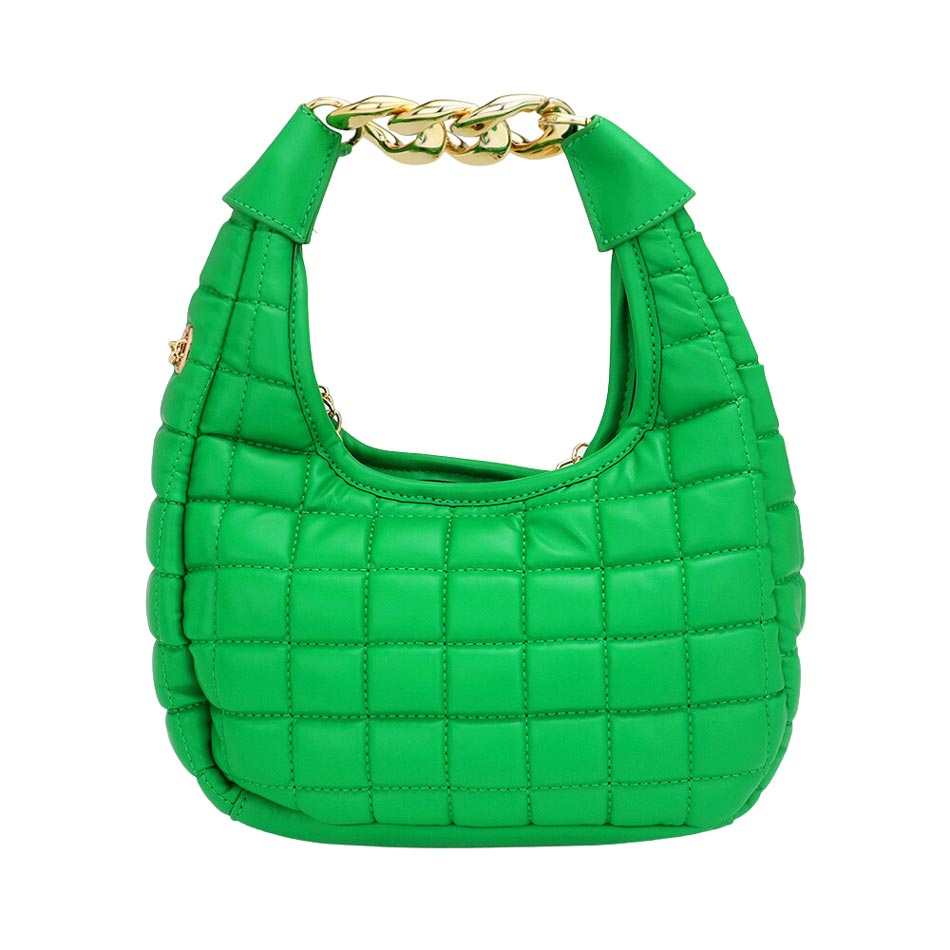 Green Quilted Soft Tote Crossbody Bag, the interior has enough capacity for keys, phones, cards, sunglasses, purses, lipsticks, books, and water bottles. A wonderful gift for your lover, family, and friends. Perfect for traveling, beach, parties, shopping, camping, dating, and other outdoor activities in daily life.