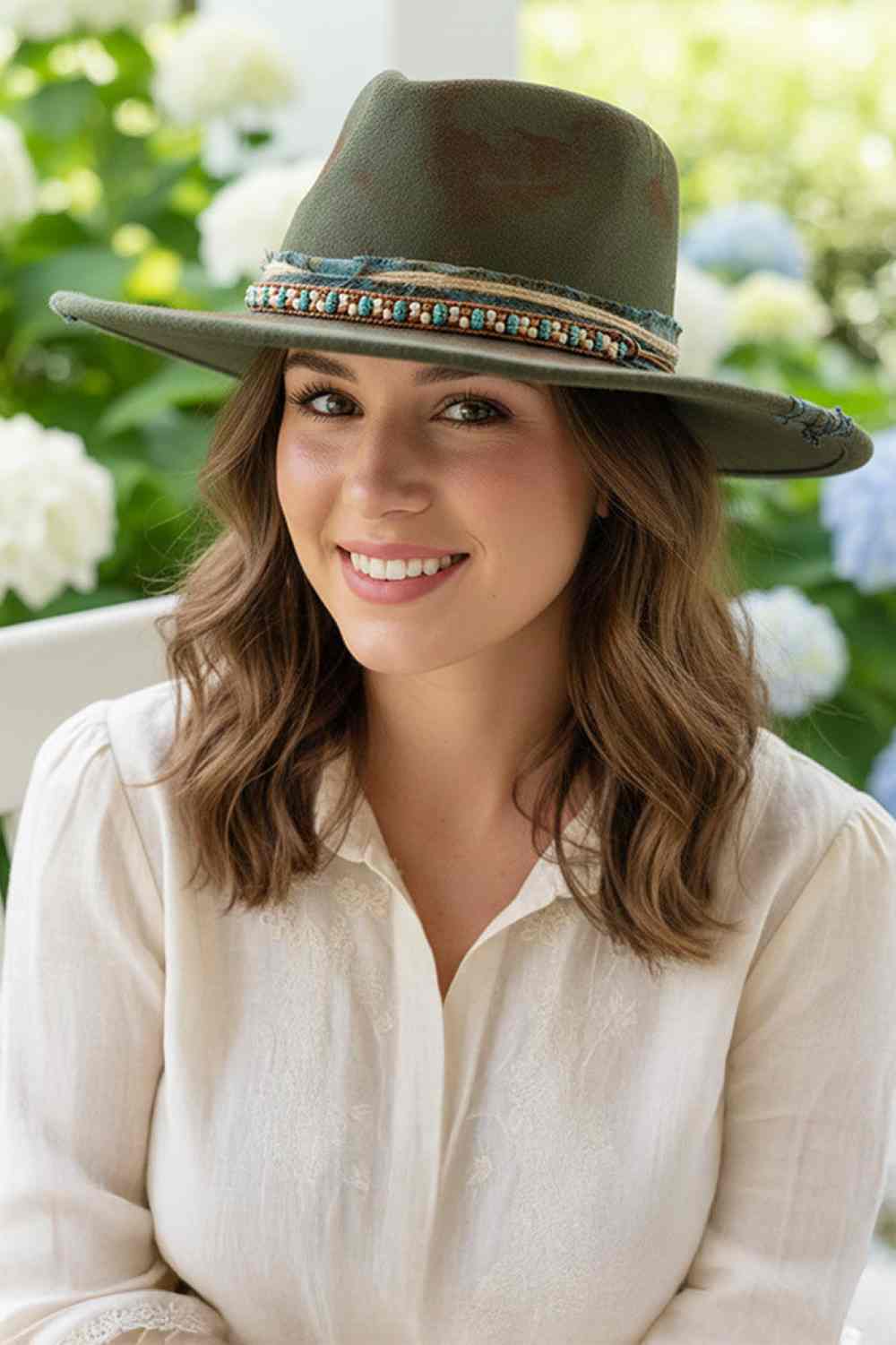 Green Two iconic looks, one hat! This Cowboy Hat's flexible brim allows for effortless shaping, letting you wear it as a classic cowboy hat or style it as a contemporary fedora.