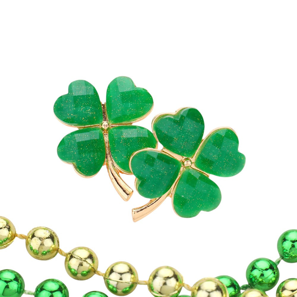 Green St Patrick's Day Clover Stud Earrings are a festive and stylish accessory for celebrating the holiday. Made with durable materials, they will last for multiple occasions. The clover design is a classic symbol of luck and will add a touch of charm to any outfit.