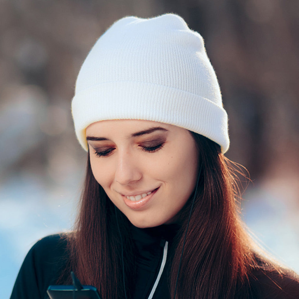 Ivory Soft Basic Beanie Hat