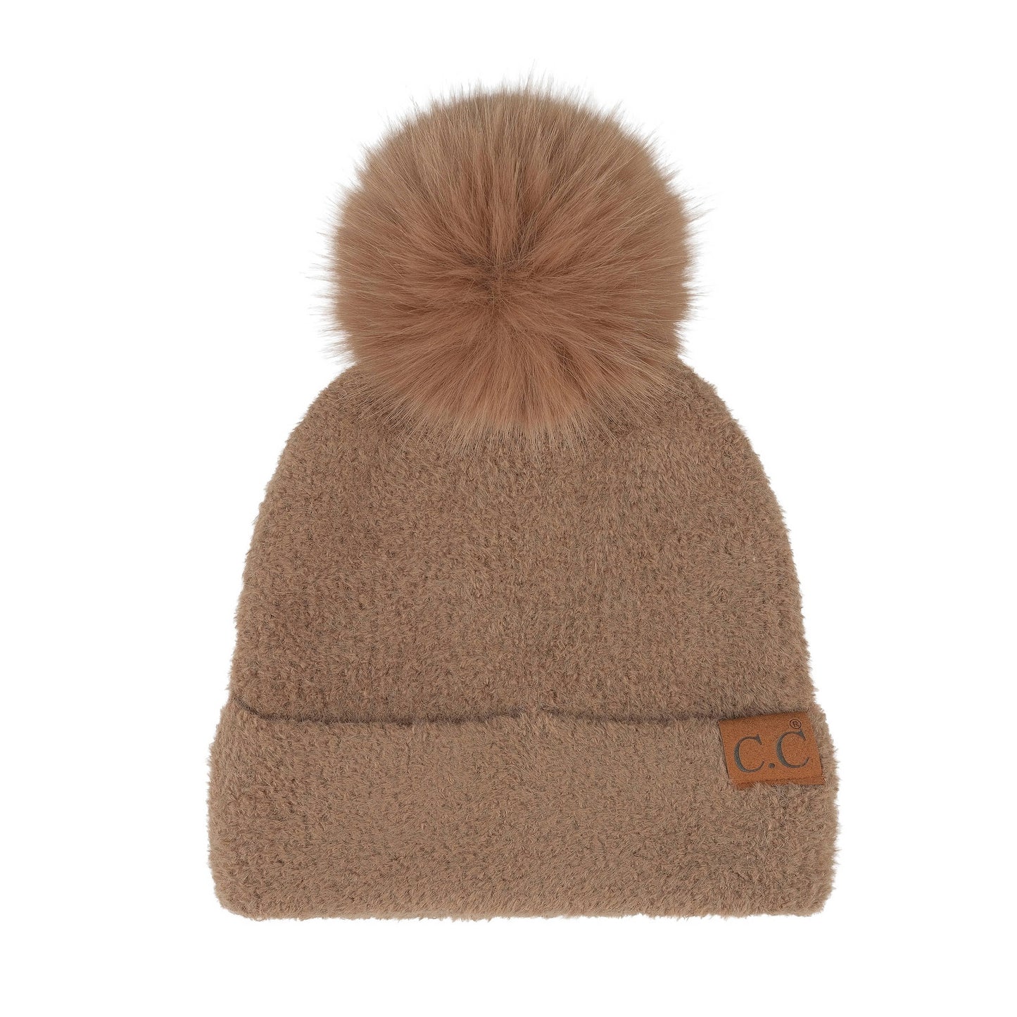 C.C Plush Terry Chenille Pom Beanie