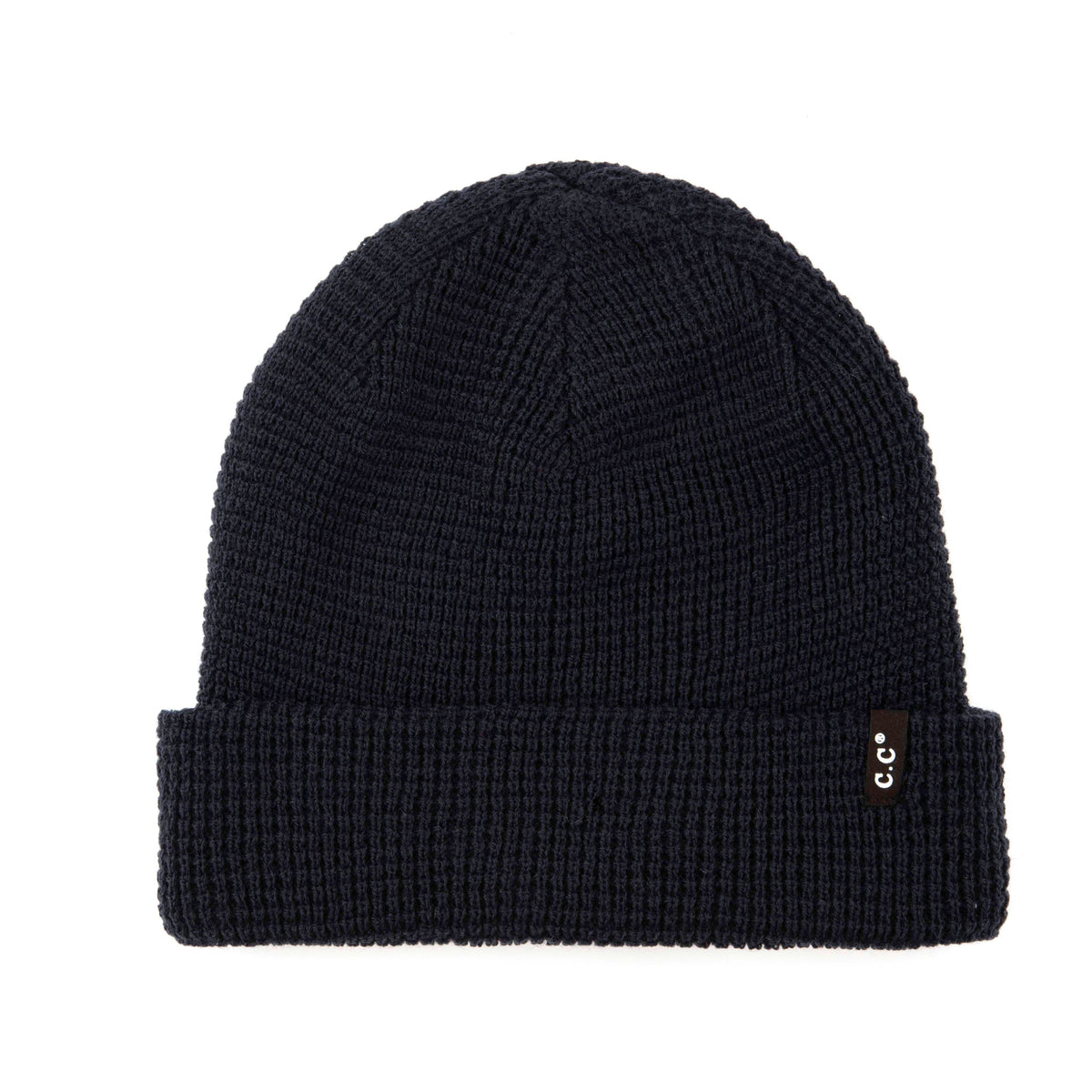 C.C Waffle Knitted Beanie - Navy - Unisex Hats