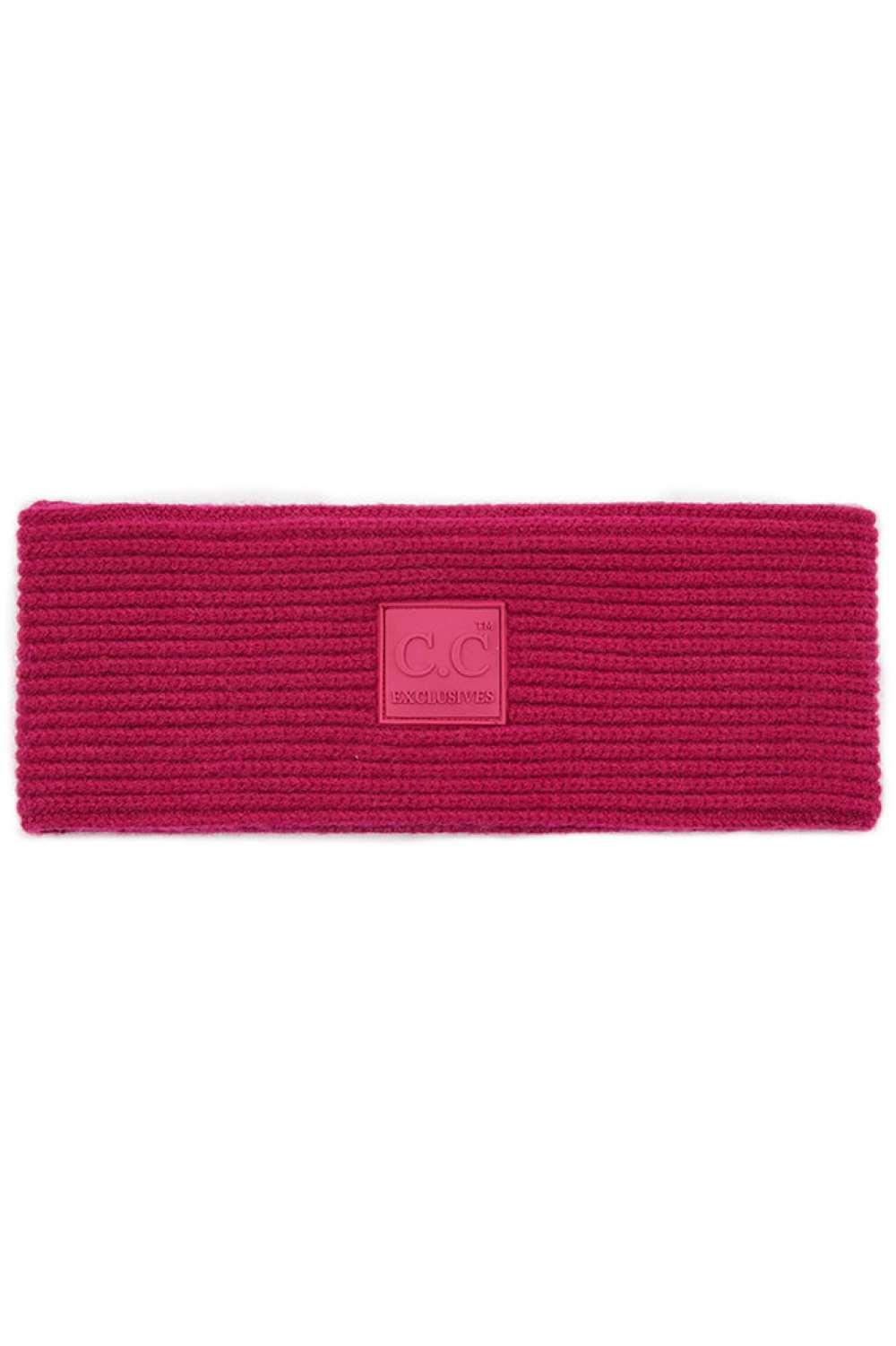 Hot Pink Elevate your accessory collection with the C.C solid ribbed knit headwrap, designed with the iconic C.C rubber patch for instant brand recognition. This versatile headwrap combines comfort and style with its thoughtfully engineered fabric blend—50% viscose for breathability, 30% polyester for durability, and 20% nylon for stretch and shape retention. The ribbed knit construction provides a secure, flattering fit that stays in place throughout your day. Whether you're managing your hair, adding a sp